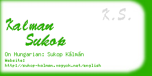 kalman sukop business card